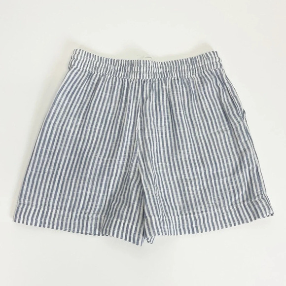 NEW BeachLunchLounge Shorts Womens XS Blue White Striped Cotton Drawstring NWOT - Picture 2 of 9